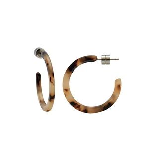 Machete Mini Hoop Earrings - Blonde Tortoise Shell - Hoop Earrings